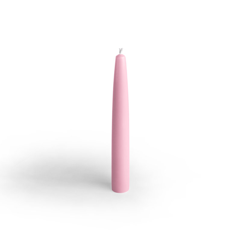 Unscented Taper Candle, 6" H, Pink