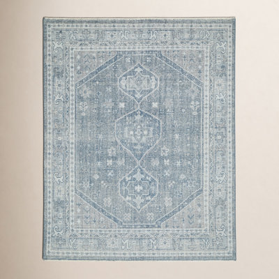Ciro Handmade Wool Blue/Ivory Rug