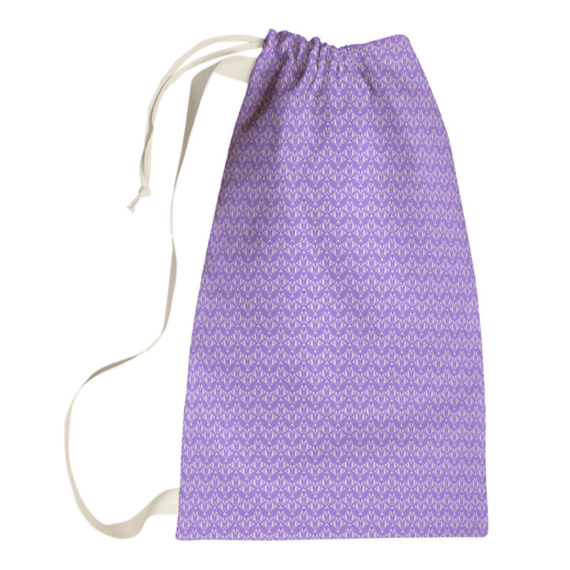 Leffel Fabric Laundry Bag with Handles, Large (76.5" H x 29.5" W x 1.5" D), Purple