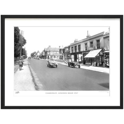 Camberley, London Road 1927 by Francis Frith - Single Picture Frame Print