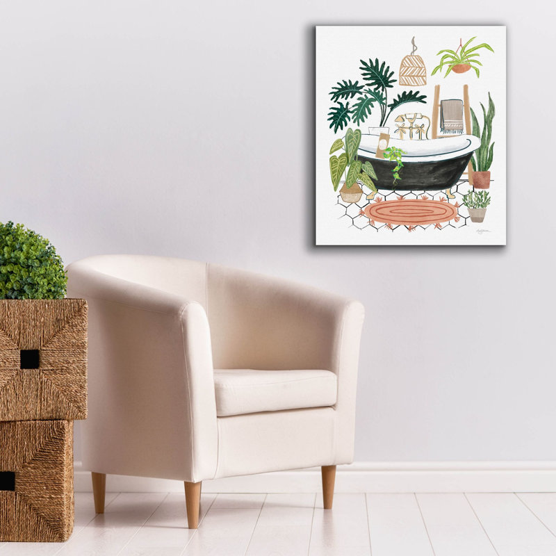 Art mural sur toile Epic Graffiti «Urban Jungle Bathing 2» par Mary Urban, H 30 po x l 26 po x P 1,5 po