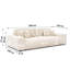 Mollis 4 Seater Corduroy Sofa Bed-13845932