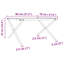 Chetna Coffee Table Legs X-Frame Steel-1428582305