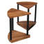 Table basse Endika 30 pouces, fabriquée à la main en bois d'acacia brun naturel, 3 pièces