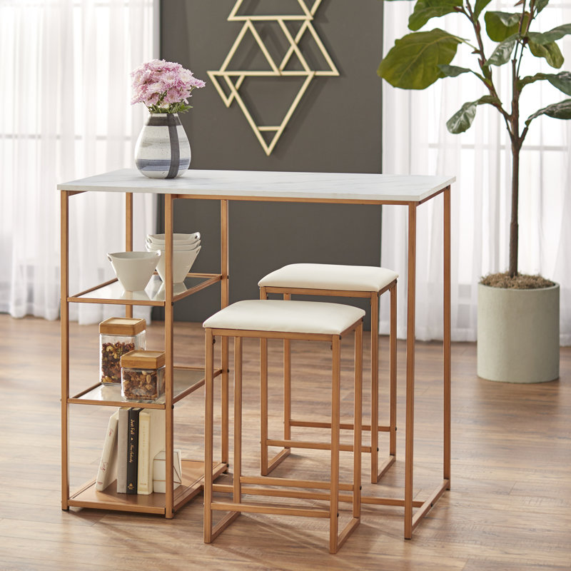 Allyce 2 - Person Glass Top Four Leg Dining Set