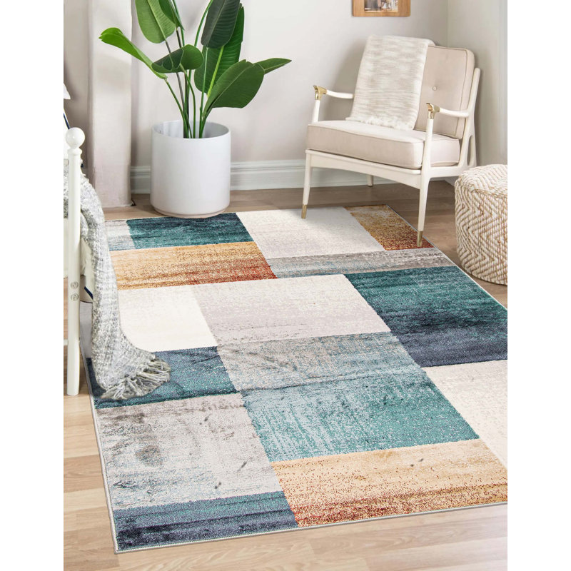 Rylie Multi Color Rug, Rectangle 5' x 8'