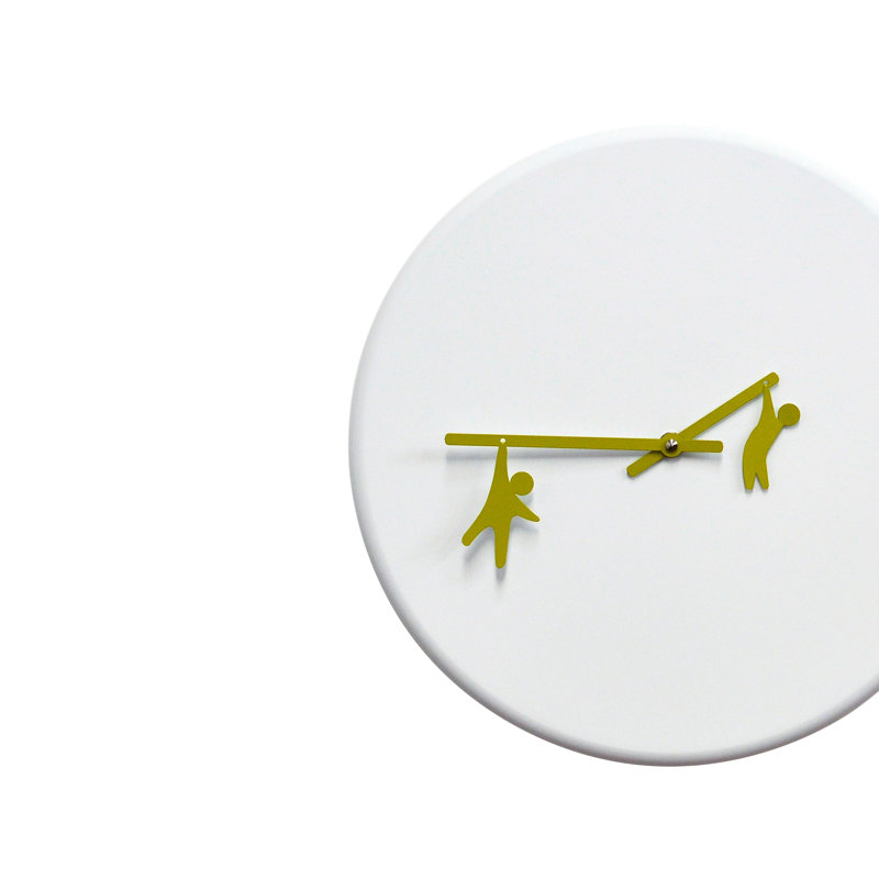 Kezar Wall Clock, White/Green