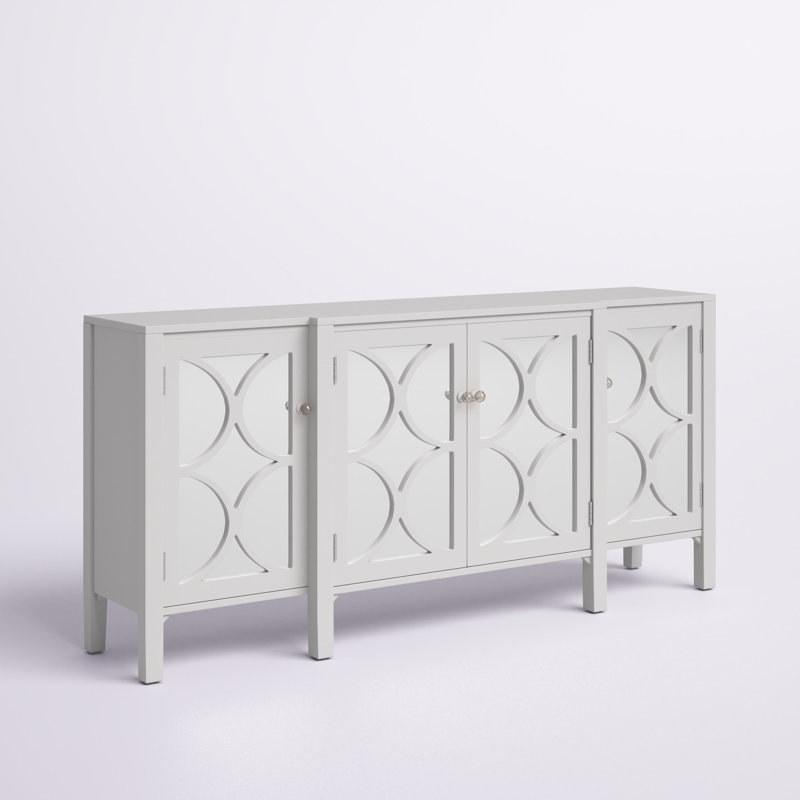 Buffet de 72 po de large Eveland, Blanc, H 34 po x l 72 po x P 16 po