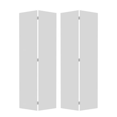 18 po X 84 po Porte pliante en vinyle blanc uni avec trousse de quincaillerie