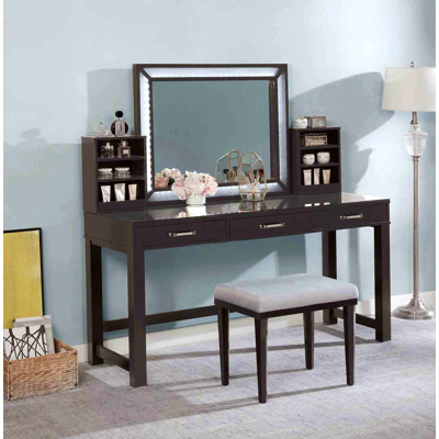 Ensemble de meuble-lavabo 1 pièce avec tabourets Glam Style