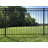 18'' H x 91.1'' W Black Metal Fencing with 10 Panel(s) Included