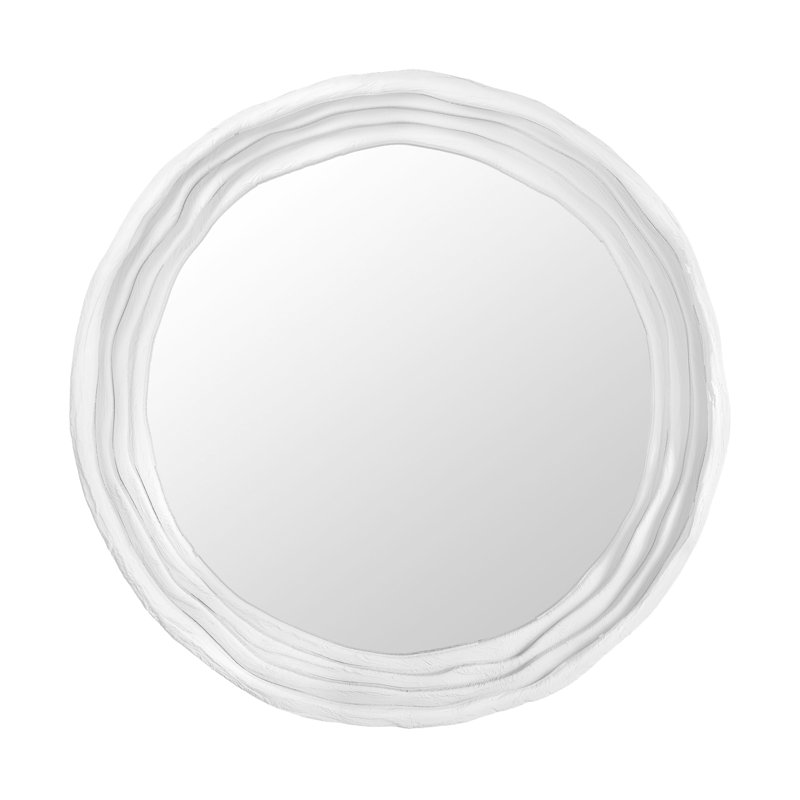 Terra Round Gesso Mirror
