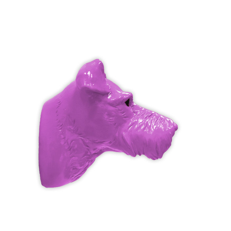 Animals Wall Decor on Polyresin, Purple