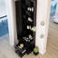 Très grand armoire à miroir pleine grandeur 11,8 po x 15,7 po, 63 po, noir, rangement multicouche, design simple mais élégant pour chambre à coucher, design américain de grande capacité, noir, chambres de dortoir idéales