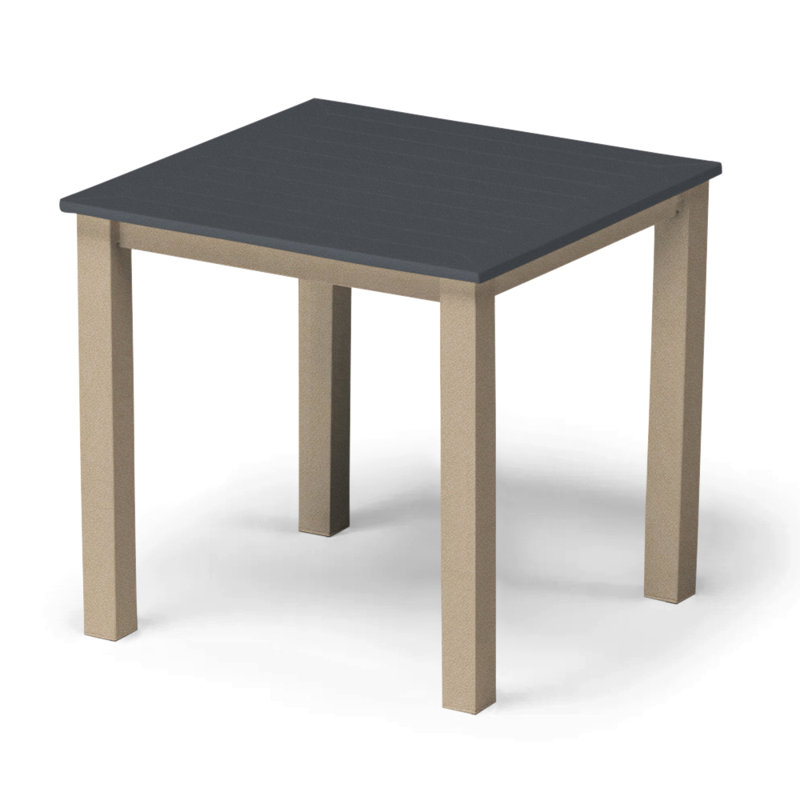 Robinett Outdoor Square Side Table, Classic Graphite P30, Textured Kona