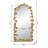 51.5" X 29" Full Length Arched Wall Mirror With Golden Leaf Accents