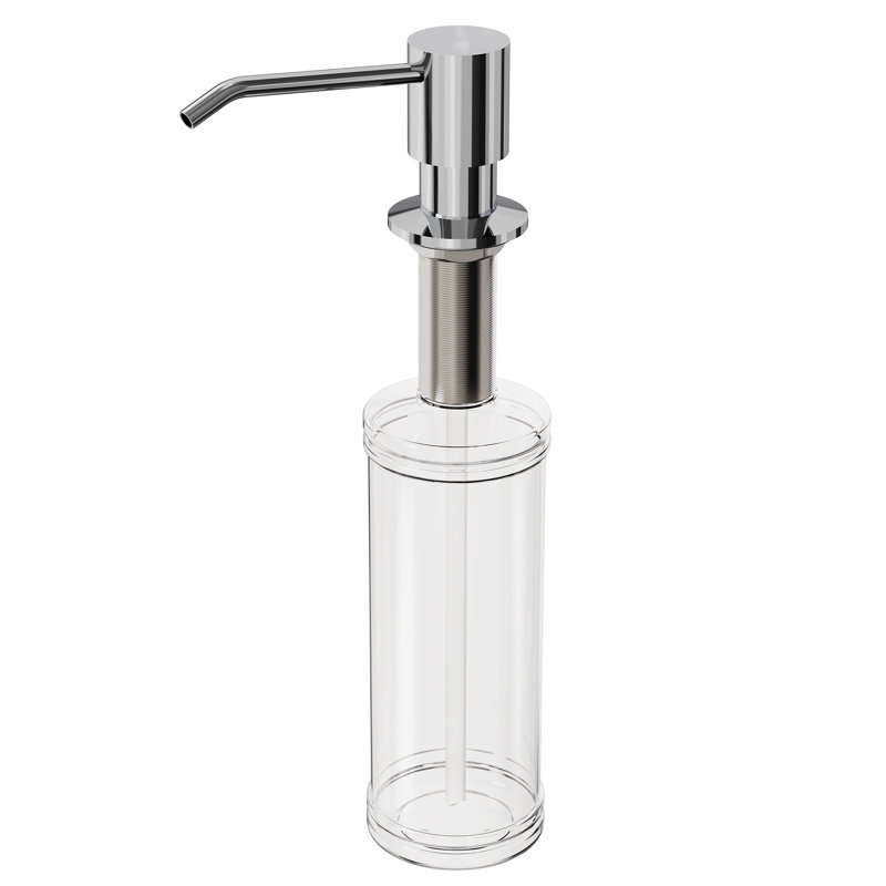 Distributeur de savon manuel rechargeable de 500 ml avec bec pivotant à 360 degrés, Chrome