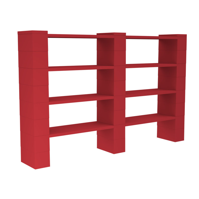 EverBlock 4 Level Double Shelving Kit, Red