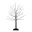 2 pi. Arbre de Noël artificiel pré-éclairé noir avec 210 lumières DEL en fil de cuivre féerique blanc chaud