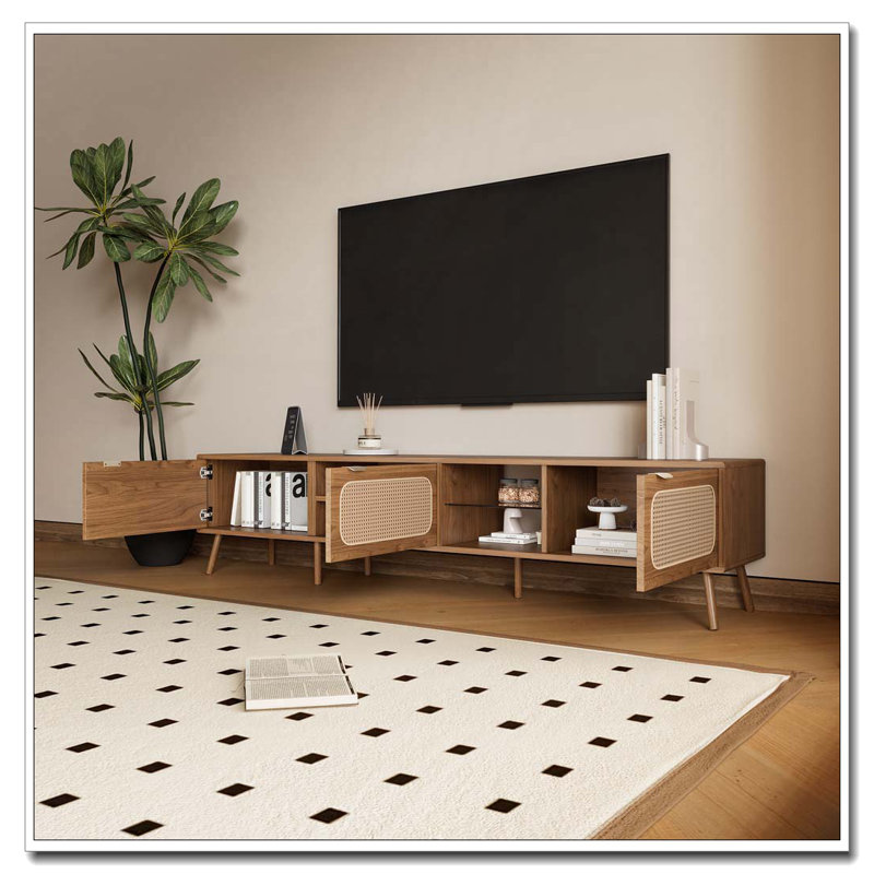 TV Stand for 75/80/85 inch TV, Console with Ample Storage for Living Room