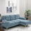 Canapé modulaire rembourré de 82,7 po avec méridienne en chenille Joseph-Alexander