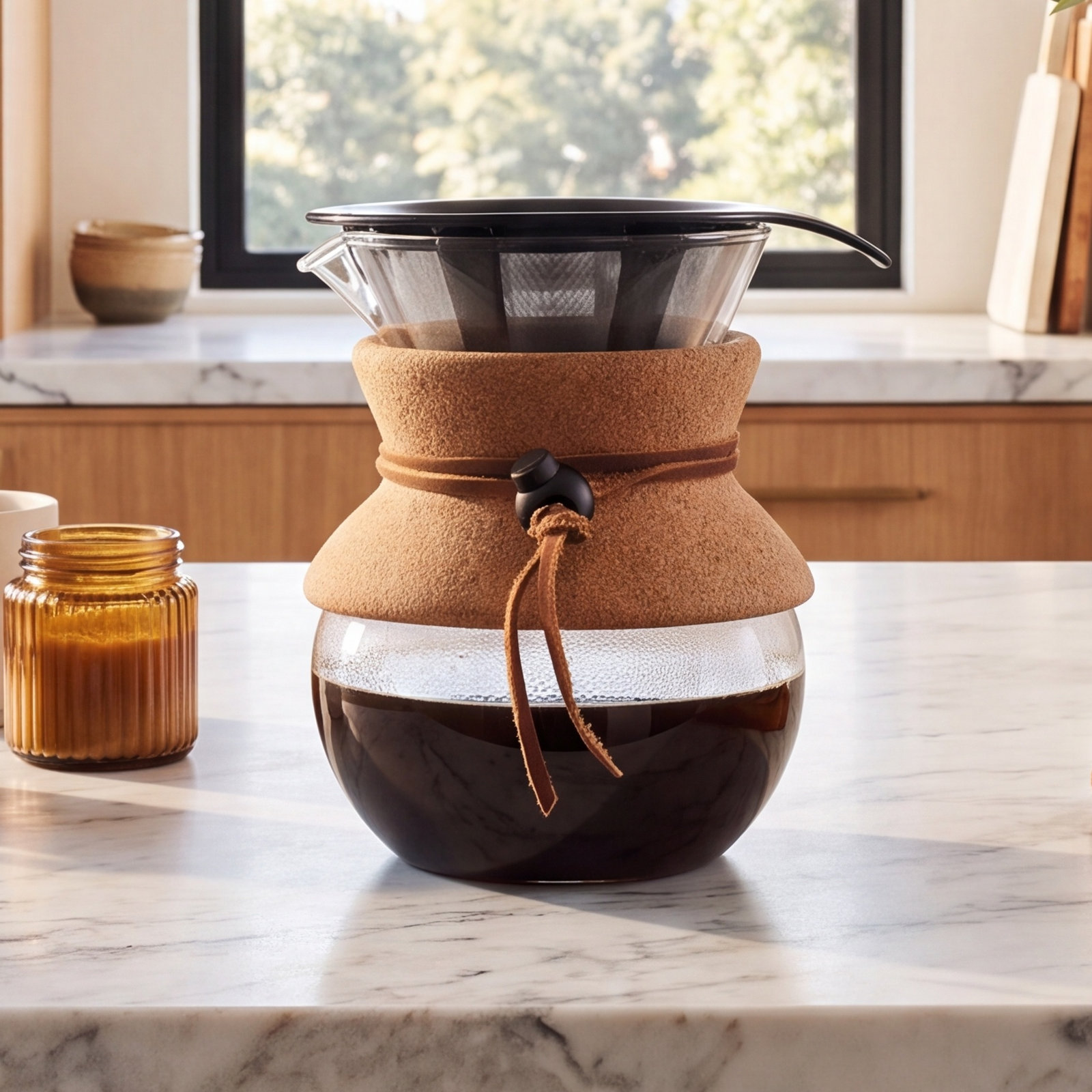 Bodum Pour Over Coffee Maker, 2 Cup, Brown