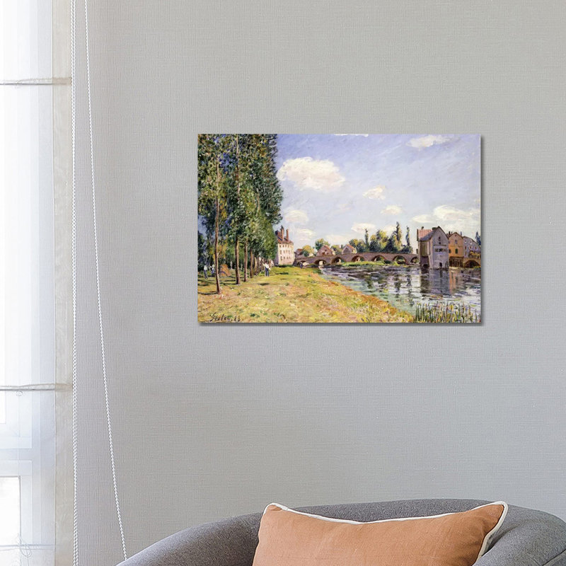 The Moret Bridge In The Summer, 1888 by Alfred Sisley - Wrapped Canvas Gallery-Wrapped Canvas Giclée, 66.04 cm H x 45.72 cm W