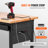 60" Workbench on Wheels Adjustable Height Table with Power Outlet & Drawer