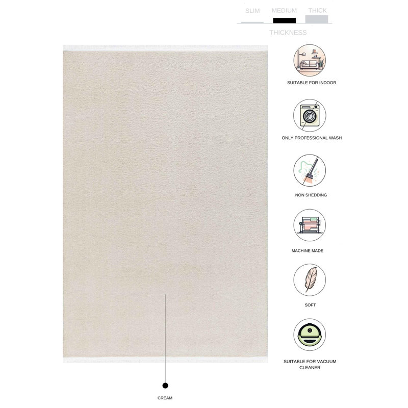 Tapis Konni avec envers antidérapant, Rectangle 5 pi 3 po x 7 pi 7 po