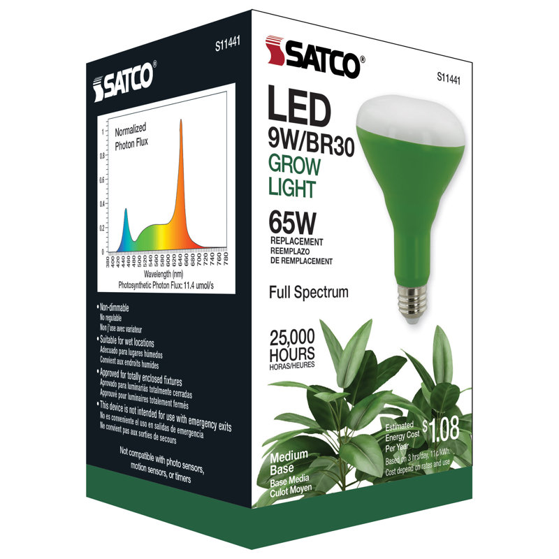 Lampe de culture pour plante à spectre complet 9 watts - BR30 DEL