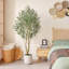 Olive artificielle Ashwell avec pot blanc-155919472