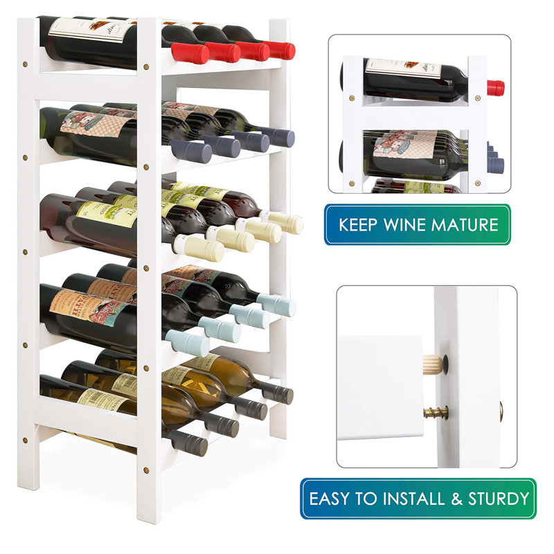Bertu Wine Bottle Rack, White
