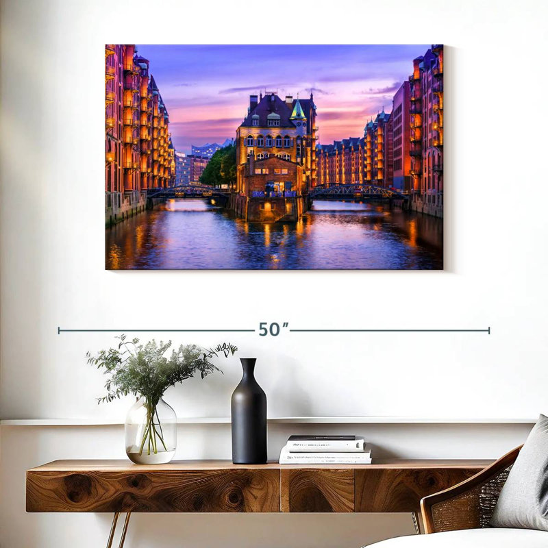 Ville de Speich à Hambourg, H 26 po x l 39 po