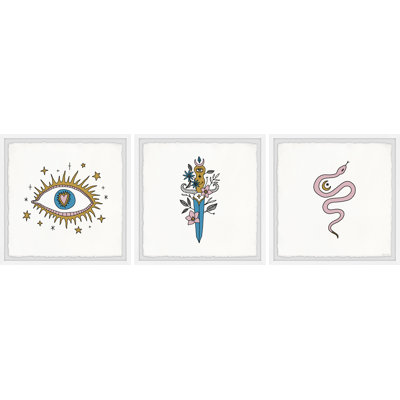 Parisa Unique Twist by Marmont Hill - 3 Piece Single Picture Frame Painting Set
