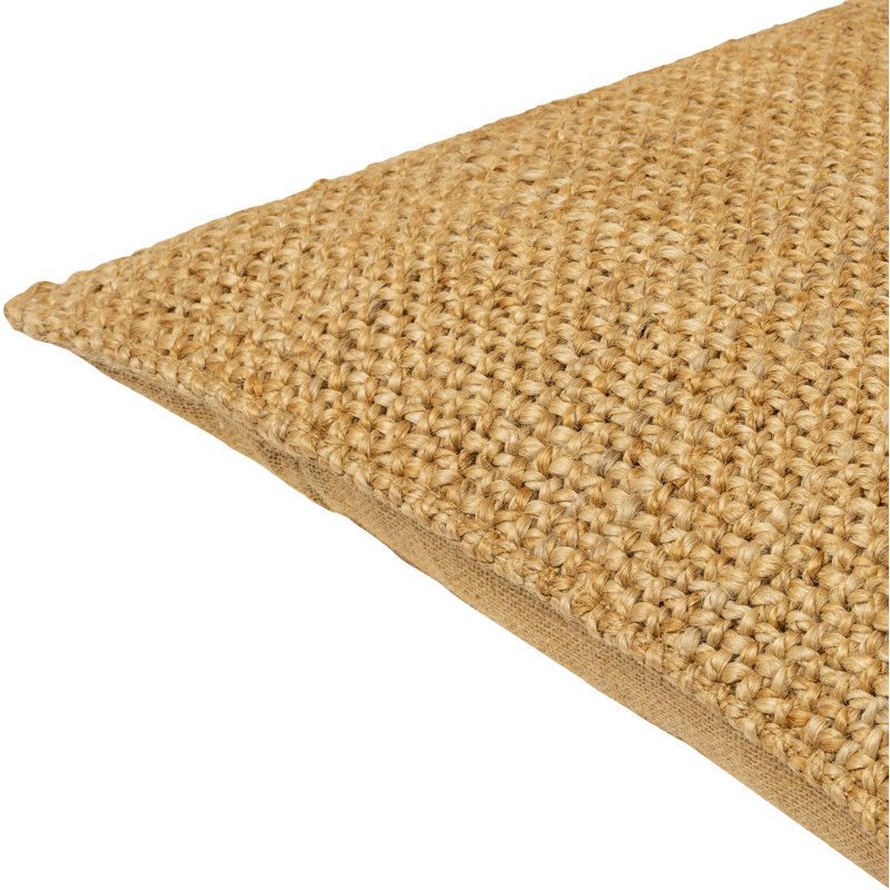 Coussin décoratif en soie, 22 po x 22 po, Polyester/ Bourre en polyester