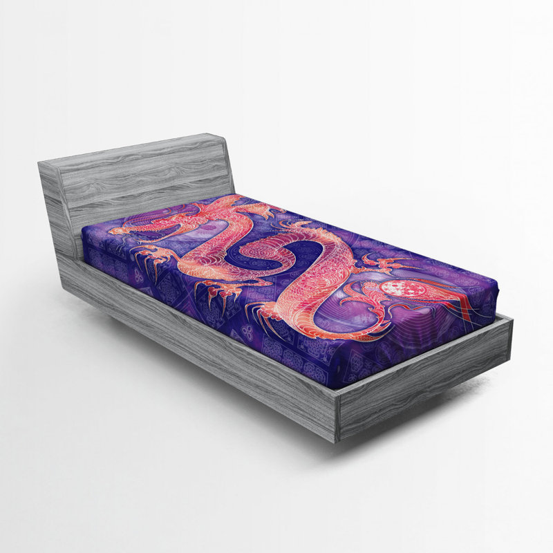 Dragon Microfiber Fitted Sheet, Twin Fitted Sheet