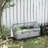 Raised Garden Bed With Mini PVC Greenhouse Cover, Outdoor Metal Planter Box With 2 Roll-Up Windows