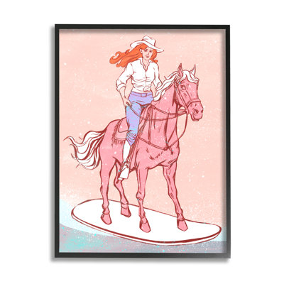 " Vintage Cowgirl On Board " by Ziwei Li