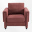 Chaise d'appoint rembourrée avec pieds en bois massif Teddy Boucle
