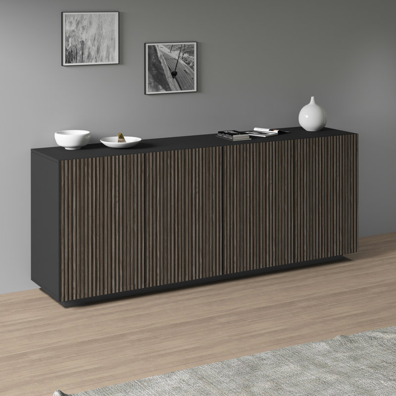 Allare 200cm Sideboard, Grey/Black