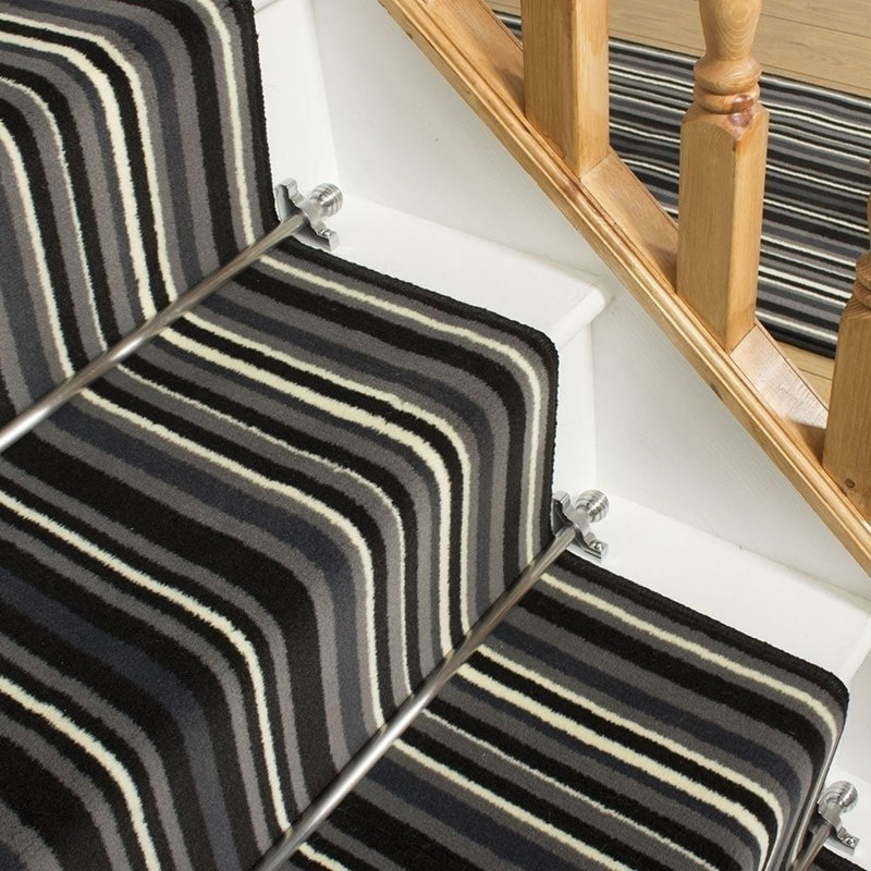 Stair Runner Striped Area Rug, Runner 100 x 630 cm