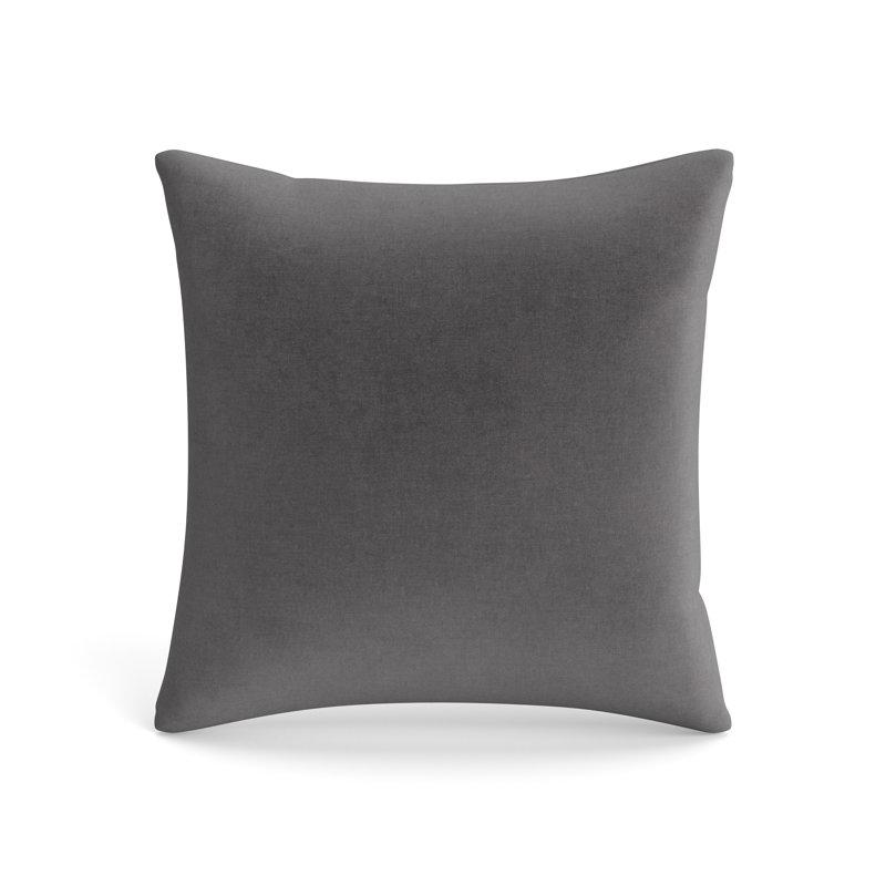 Modern Velvet Pillow , Charcoal