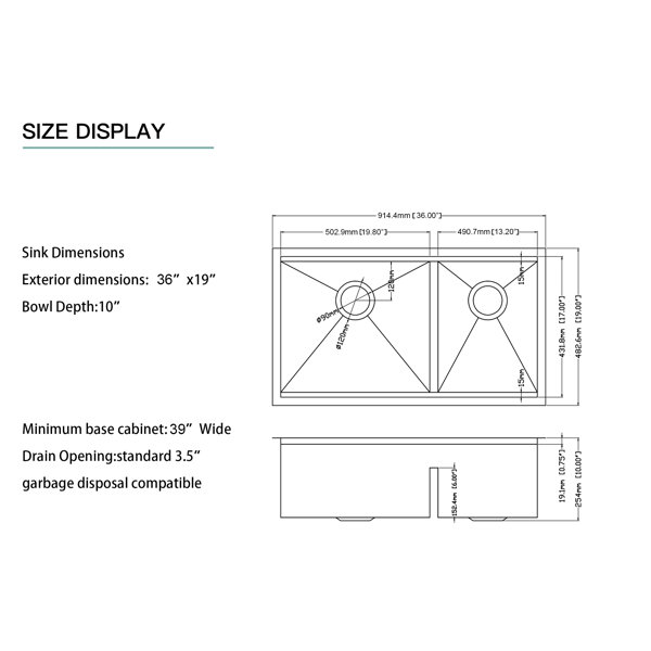 Dimensions du produit