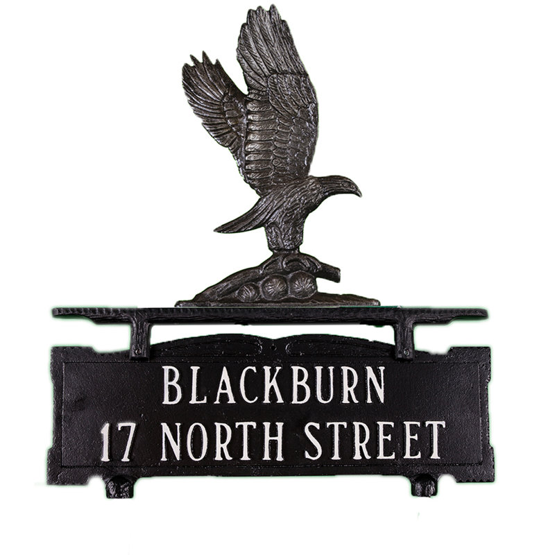 2-Line Mailbox Sign, Yes, Swedish Iron