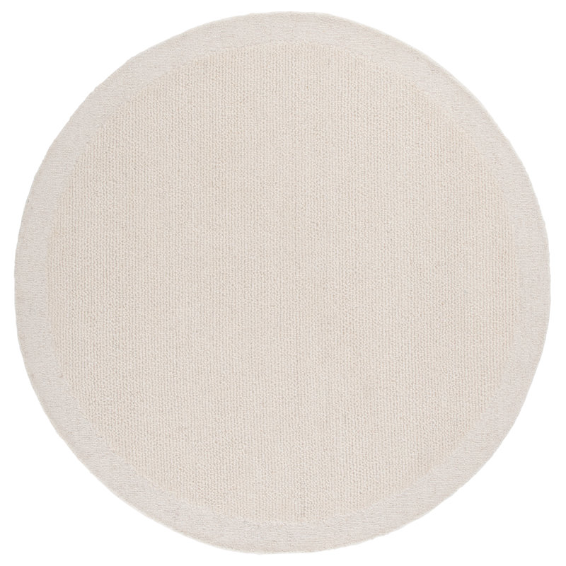 Novelty Hand Tufted Wool Solid Color Indoor Rug, Round 6'