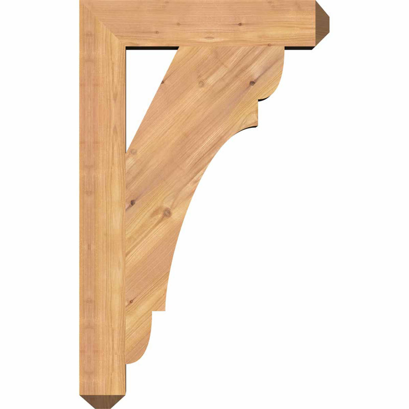 Olympic Craftsman Bracket, 32"H x 3.5"W x 20"D, Western Red Cedar (Smooth)