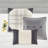 Rustic 7-piece Bedding Set, Grey Polyester Herringbone Comforter, King Size