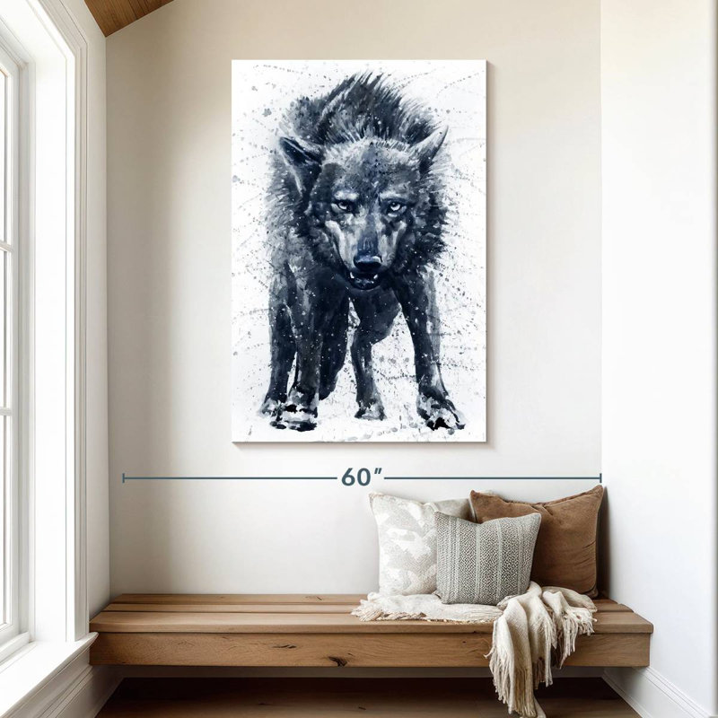 Brampt Angry Wolf, 48" H x 32" W
