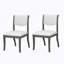 Ensemble de 2 chaises de salle à manger rembourrées avec finition chêne gris-279333966