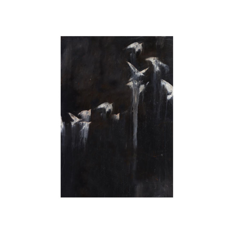 Surrender To Solitude Painting, 67" H x 47" W x 1.5" D, Glass Coat